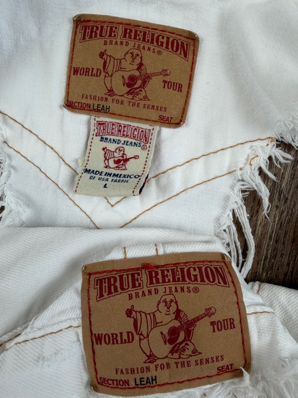 True Religion ‘Leah’ Rips Racerback Denim Vest ~ in White - Picture 13 of 15